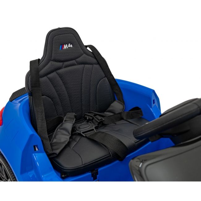 Masinuta electrica cu telecomanda bmw m4, roti eva, scaun tapitat, 112x71x46 cm, putere 70w - albastru edeedipa.sx2418.nie