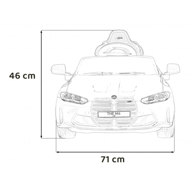 Masinuta electrica cu telecomanda bmw m4, roti eva, scaun tapitat, 112x71x46 cm, putere 70w - albastru edeedipa.sx2418.nie