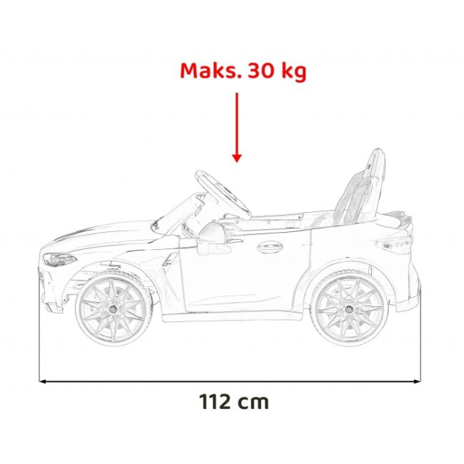 Masinuta electrica cu telecomanda bmw m4, roti eva, scaun tapitat, 112x71x46 cm, putere 70w - albastru edeedipa.sx2418.nie