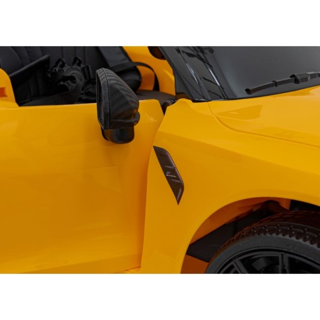Masinuta electrica cu telecomanda bmw m4, roti eva, scaun tapitat, 112x71x46 cm, putere 70w - galben edeedipa.sx2418.zol