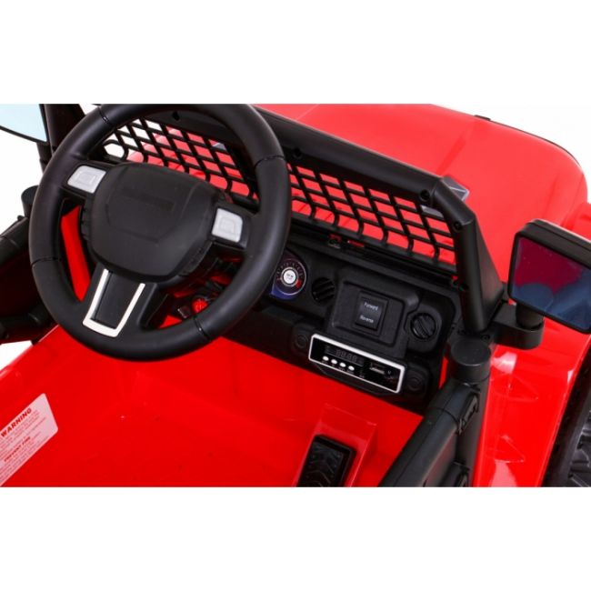 Masinuta electrica cu telecomanda jeep dark night, roti eva, scaun tapitat, 100x67x59 cm, putere 70w - rosu edeedipa.bdm0922.cr