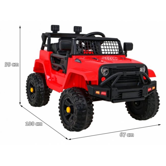Masinuta electrica cu telecomanda jeep dark night, roti eva, scaun tapitat, 100x67x59 cm, putere 70w - rosu edeedipa.bdm0922.cr