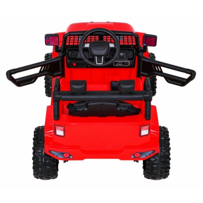 Masinuta electrica cu telecomanda jeep dark night, roti eva, scaun tapitat, 100x67x59 cm, putere 70w - rosu edeedipa.bdm0922.cr