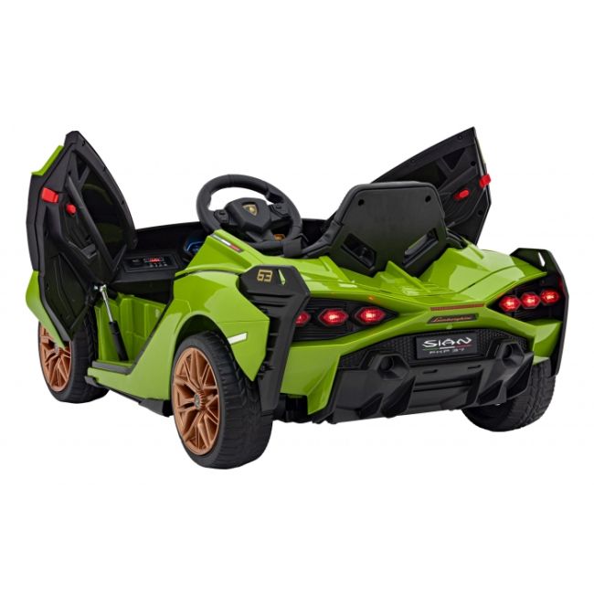 Masinuta electrica cu telecomanda lamborghini sian, roti eva, scaun tapitat, 108x62x38 cm, putere 106w - verde edeedipa.qls-6388.zie