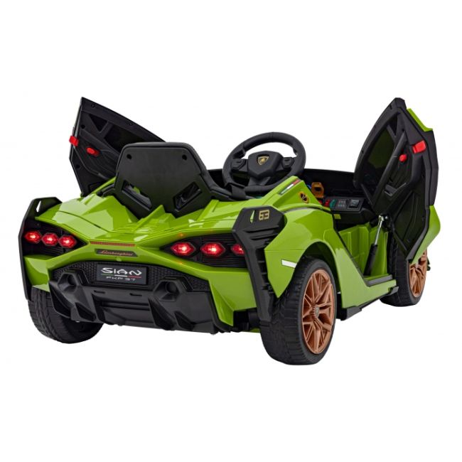 Masinuta electrica cu telecomanda lamborghini sian, roti eva, scaun tapitat, 108x62x38 cm, putere 106w - verde edeedipa.qls-6388.zie