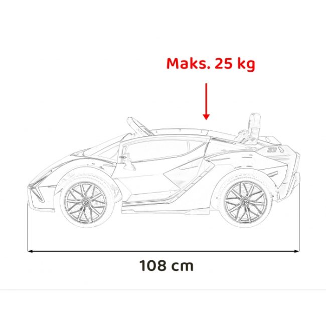 Masinuta electrica cu telecomanda lamborghini sian, roti eva, scaun tapitat, 108x62x38 cm, putere 106w - verde edeedipa.qls-6388.zie
