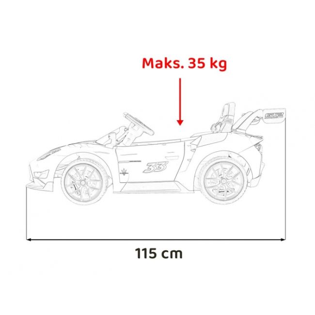 Masinuta electrica cu telecomanda maserati mc20 gt2, roti eva, scaun tapitat, 115x61x46 cm, putere 110w - albastru edeedipa.qls-8601.nie