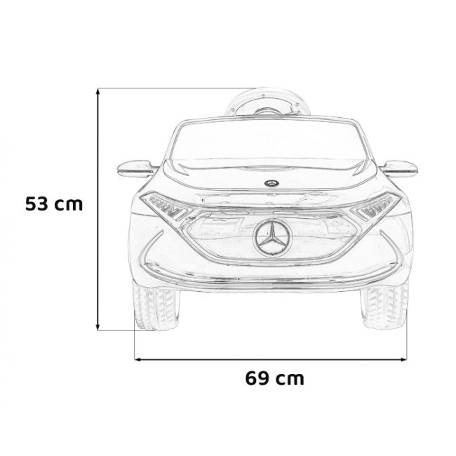Masinuta electrica cu telecomanda mercedes benz amg eqa, roti eva, scaun tapitat, 101x69x53 cm, putere 70w - alb edeedipa.qy2288.bia