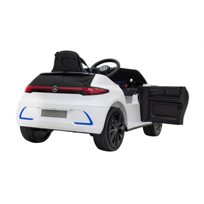 Masinuta electrica cu telecomanda mercedes benz amg eqa, roti eva, scaun tapitat, 101x69x53 cm, putere 70w - alb edeedipa.qy2288.bia