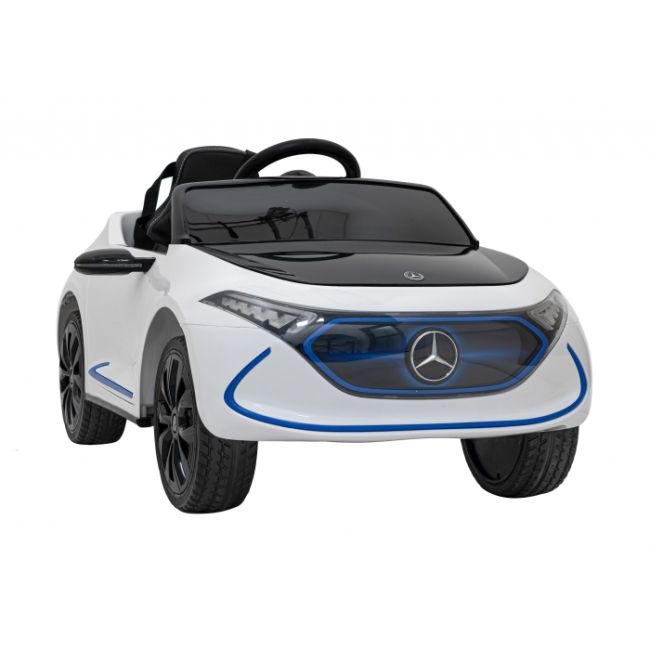 Masinuta electrica cu telecomanda mercedes benz amg eqa, roti eva, scaun tapitat, 101x69x53 cm, putere 70w - alb edeedipa.qy2288.bia