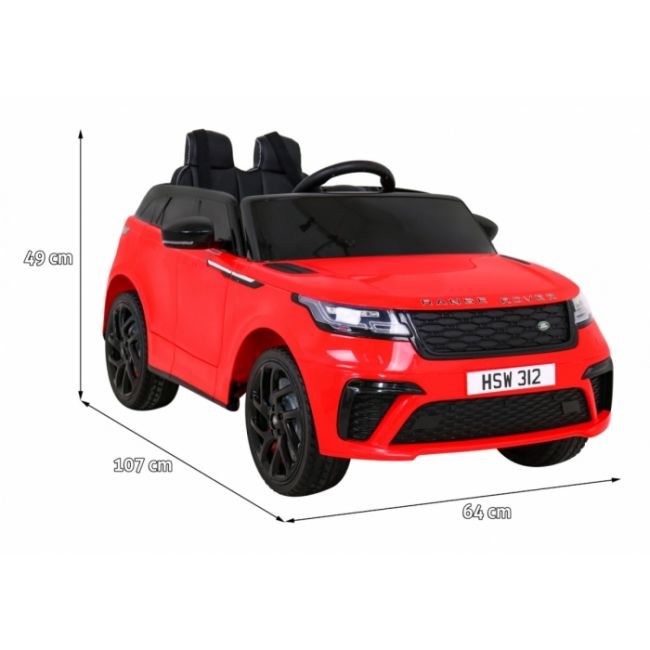 Masinuta electrica cu telecomanda range rover velar, roti eva, scaun tapitat, 107x64x49 cm, putere 70w - rosu edeedipa.qy2088.cr