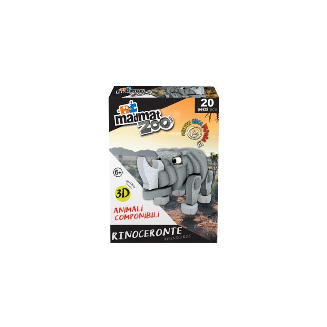 Madmat Zoo Puzzle 3D Rino Mic - Mandelli BEEMD705000301