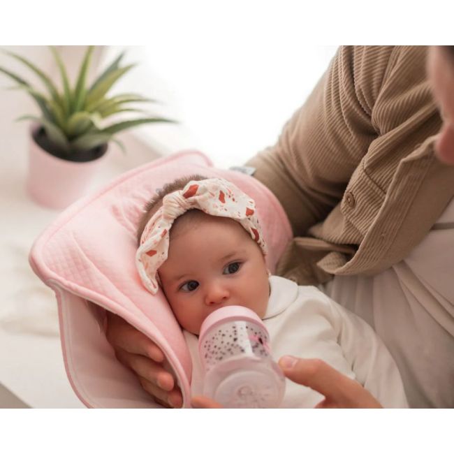 Perna alaptare anti plagiocefalie, cu spuma memory, 2 huse detasabile, certificata in germania, koala perfect head breastfeeding pink lvtk8051938140087