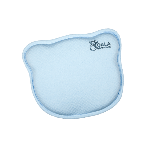 Perna bebelusi anti plagiocefalie 0-12 luni, forma ergonomica cu spuma memory, 2 huse detasabile, certificata in germania, koala perfect head blue lvtk8051938140018