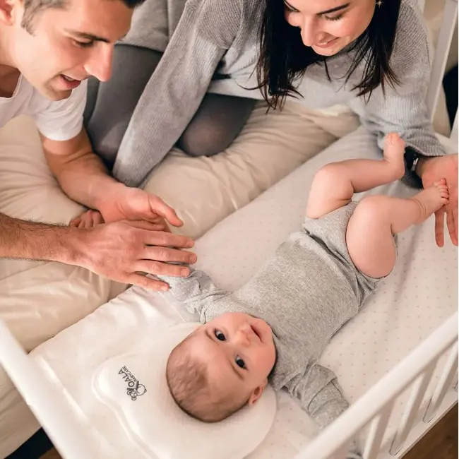 Perna bebelusi anti plagiocefalie 0-12 luni, forma ergonomica cu spuma memory, 2 huse detasabile, certificata in germania, koala perfect head white lvtk8051938140001