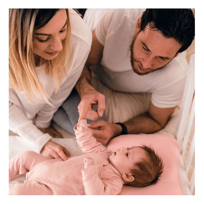 Perna bebelusi anti plagiocefalie 0-36 luni, forma ergonomica cu spuma memory, 2 huse detasabile, certificata in germania, koala perfect head maxi pink lvtk8051938140056