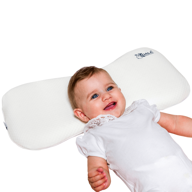 Perna bebelusi anti plagiocefalie 0-36 luni, forma ergonomica cu spuma memory, 2 huse detasabile, certificata in germania, koala perfect head maxi white lvtk8051938140032