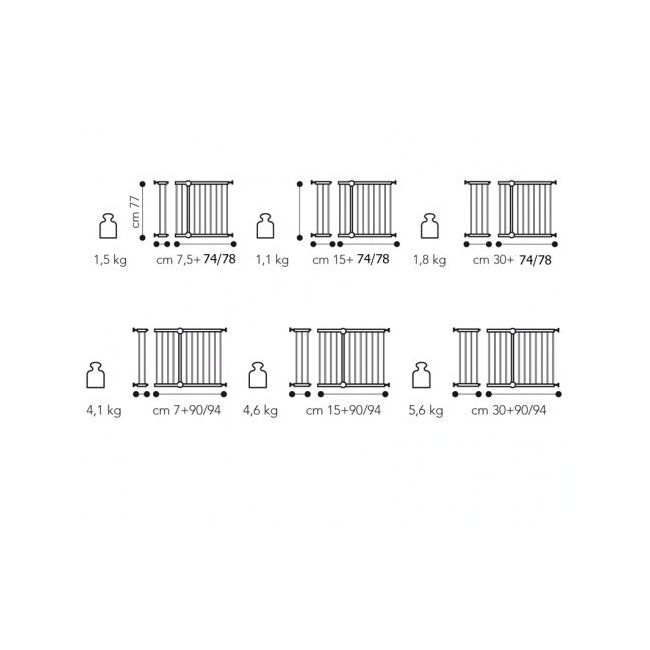 Usita de siguranta pentru scari si usi 75/79 cm - Brevi BEEBV300