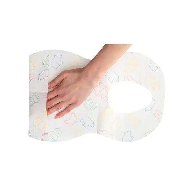 Bavete de unica folosinta, Bocioland, Cu buzunar, Set de 10 bucati, Multicolor BYNBL157