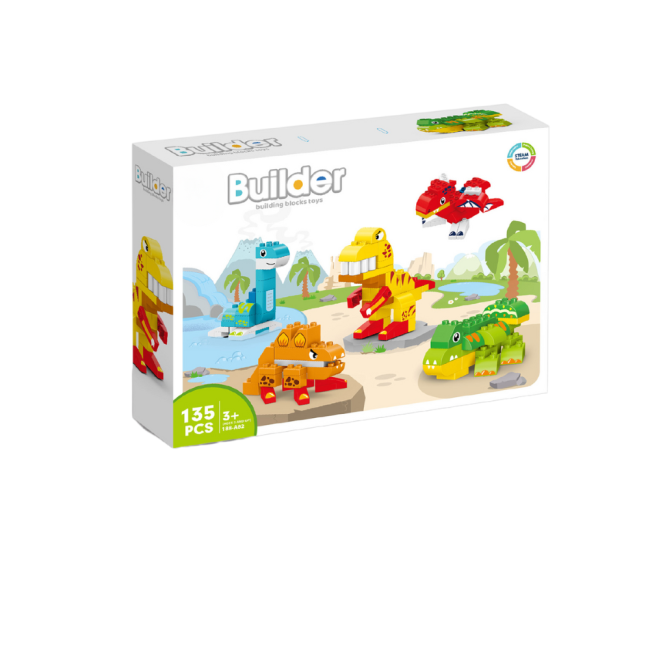 Joc de constructie steam - dinozauri (135 piese)