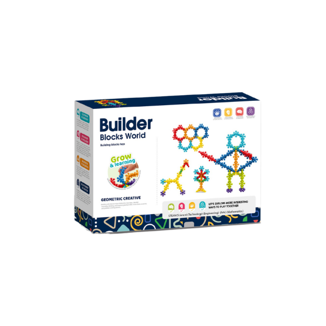 Joc de constructie steam - floricele colorate (80 piese)