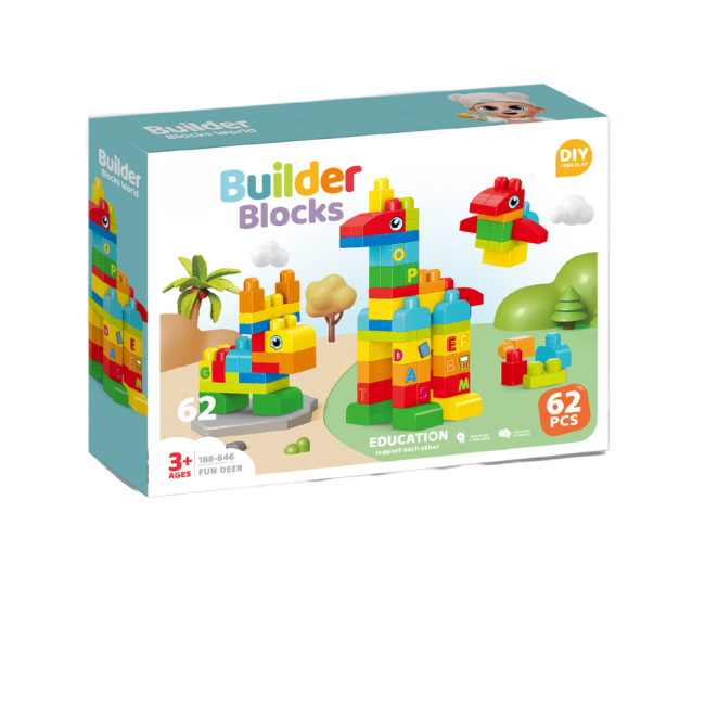 Set de constructie steam - animalute (62 piese)