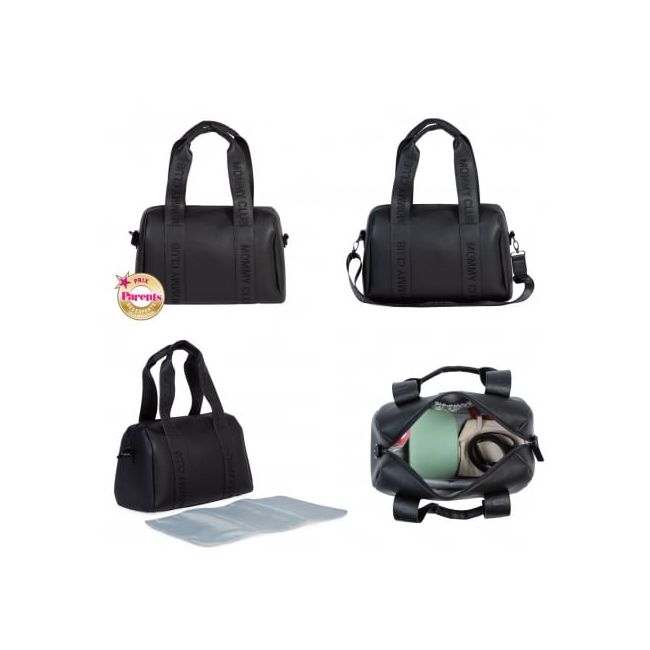 Geanta de infasat Childhome Mommy Club piele PU Negru ERFCH-CWMCSLBL