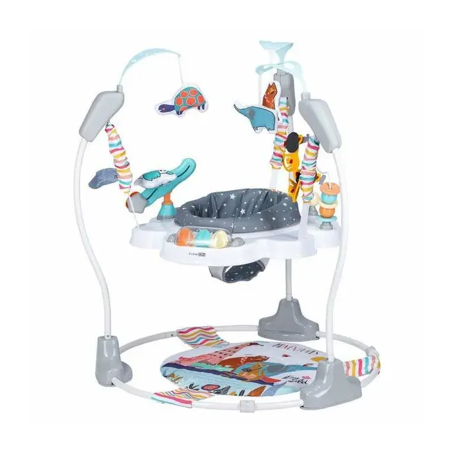 Jumper interactiv, FreeON, Jump&Play, Pana la 11 kg, Cu jucarii, Cu sunete si lumini, 0 luni+, Multicolor BYN82108