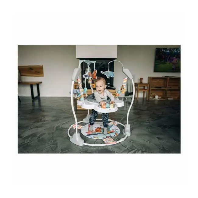 Jumper interactiv, FreeON, Jump&Play, Pana la 11 kg, Cu jucarii, Cu sunete si lumini, 0 luni+, Multicolor BYN82108