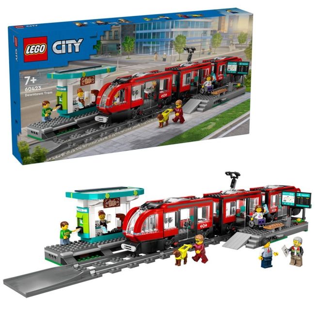 LEGO CITY TRAINS STATIE SI TRAMVAI IN CENTRUL ORASULUI 60423 VIVLEGO60423