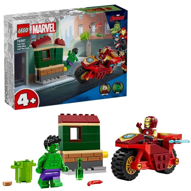 LEGO MARVEL IRON MAN CU MOTOCICLETA SI HULK 76287 VIVLEGO76287