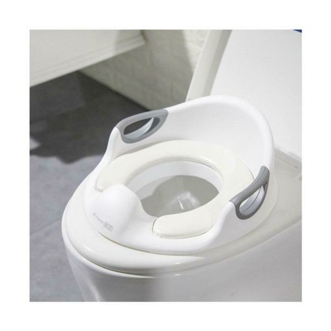 Reductor toaleta, FreeON, Cu perna confortabila si detasabila, Cu manere, 37x9,3x65,5 cm, White BYN38763