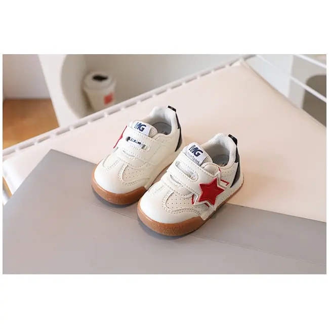 Adidasi albi pentru copii - red star mbxz-p-777-1-c