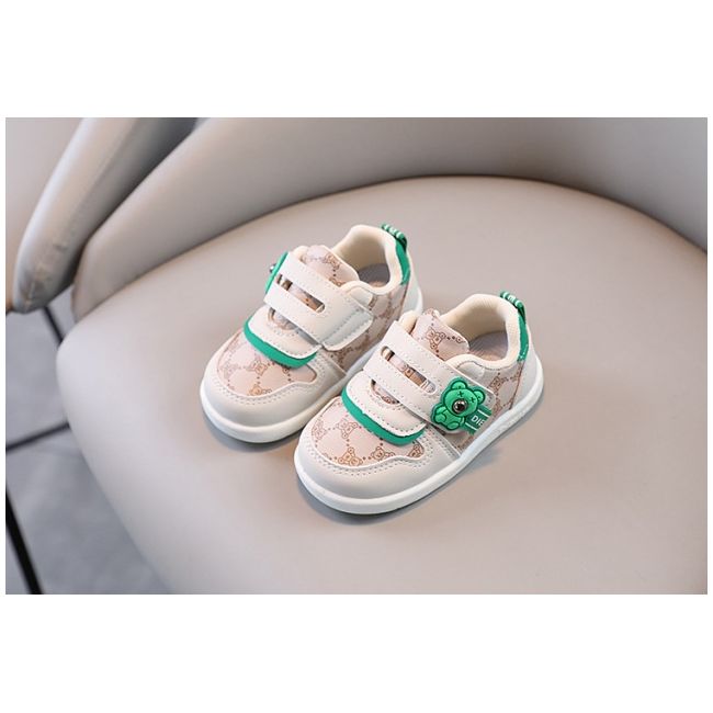 Adidasi crem pentru baietei - green teddy mbym1996-1-sa48