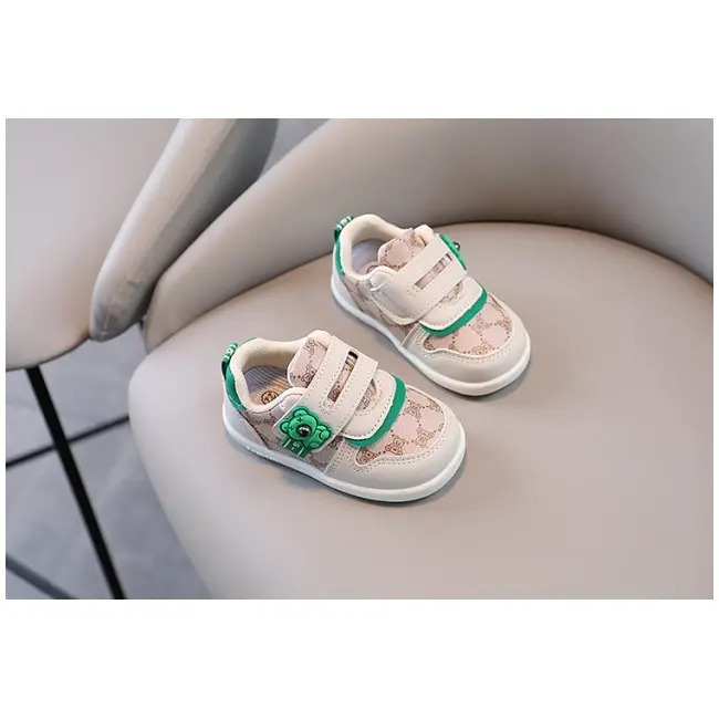 Adidasi crem pentru baietei - green teddy mbym1996-1-sa48