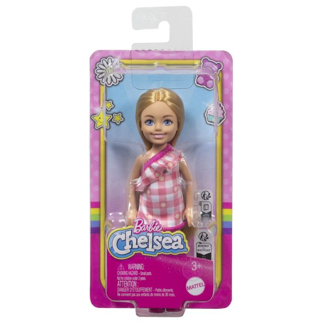 BARBIE PAPUSA CHELSEA BLONDA CU ROCHITA ROZ IN CAROURI VIVMTDWJ33_HXM95
