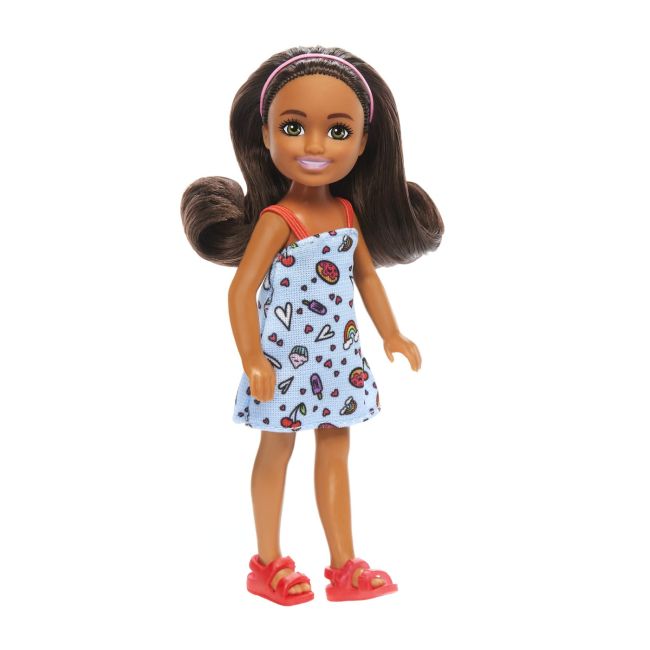 BARBIE PAPUSA CHELSEA CREOLA CU PAR SATEN SI ROCHITA ALBASTRA VIVMTDWJ33_HXM97