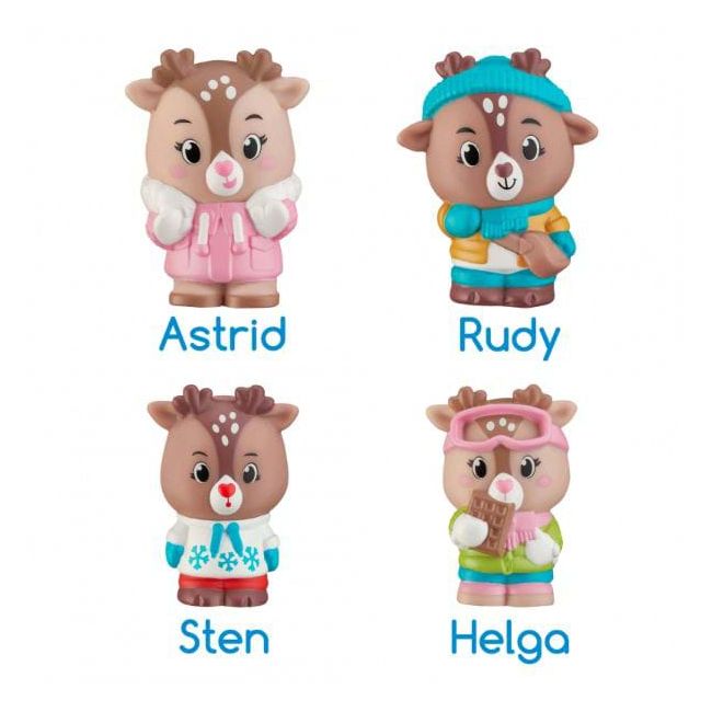 Familia de reni renne - set figurine joc de rol - klorofil klr700308