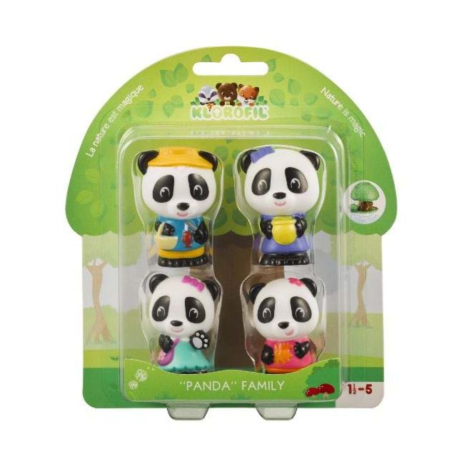 Familia de ursuleti panda - set figurine joc de rol klr700304
