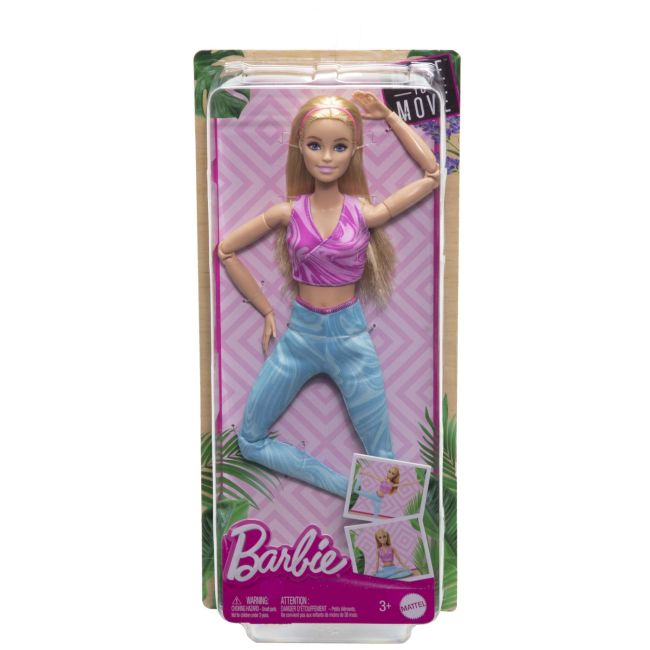 PAPUSA BARBIE MADE TO MOVE BLONDA CU TOP ROZ VIVMTFTG80_HRH27