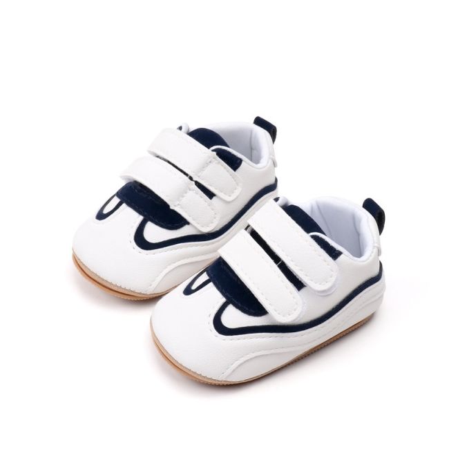 Adidasi albi cu insertii bleumarine - druly csbxc4157-1-p24