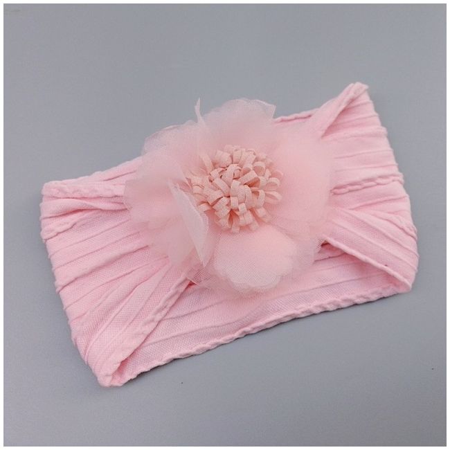 Bentita lata cu model din tesatura si fundita din tulle mbj0074-c7