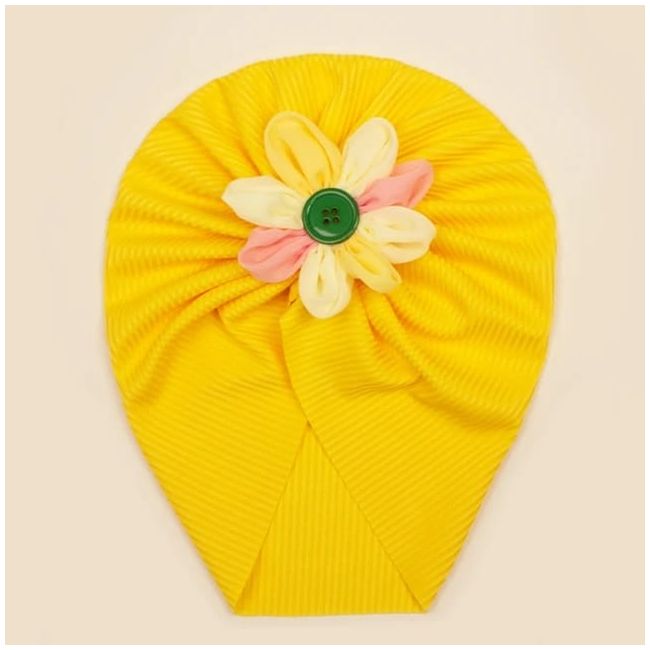 Caciulita tip turban cu floricica multicolora md23107-ct7