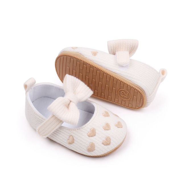 Pantofiori ivoire cu inimioare aurii mdbls3076-3-p01