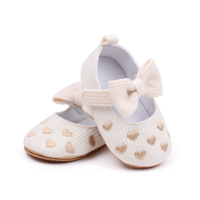Pantofiori ivoire cu inimioare aurii mdbls3076-3-p01