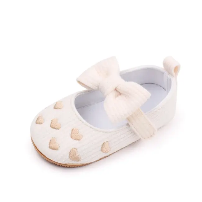 Pantofiori ivoire cu inimioare aurii mdbls3076-3-p01