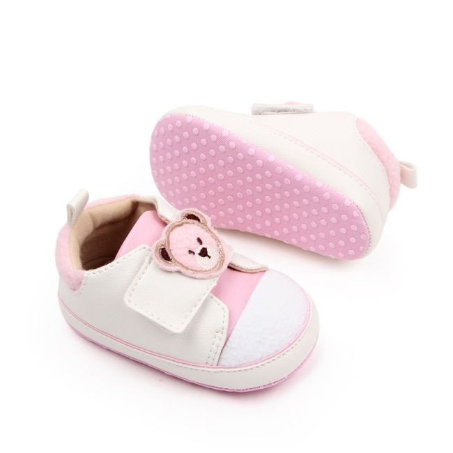 Tenisi albi cu roz pentru fetite - teddy mbbmh3011-1-p3