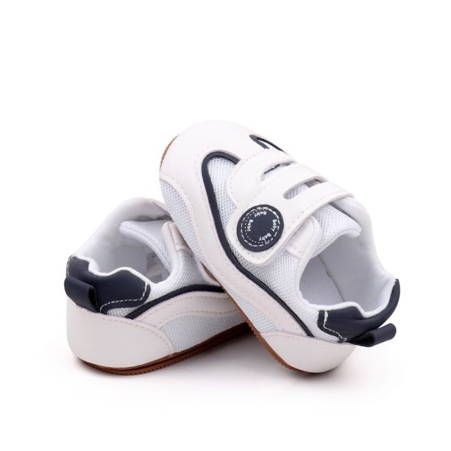 Adidasi albi cu bleumarine pentru baietei - baby mbbxc4141-2-p3