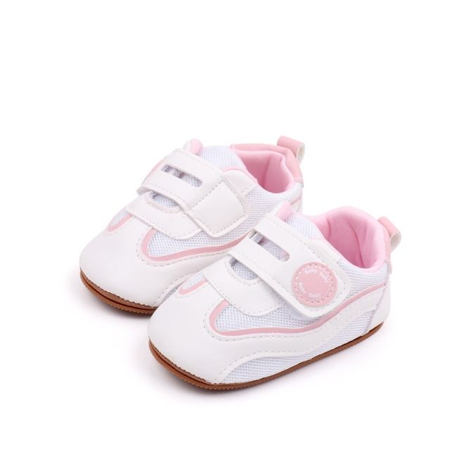 Adidasi albi cu roz pentru fetite - baby mbbxc4141-3-p3
