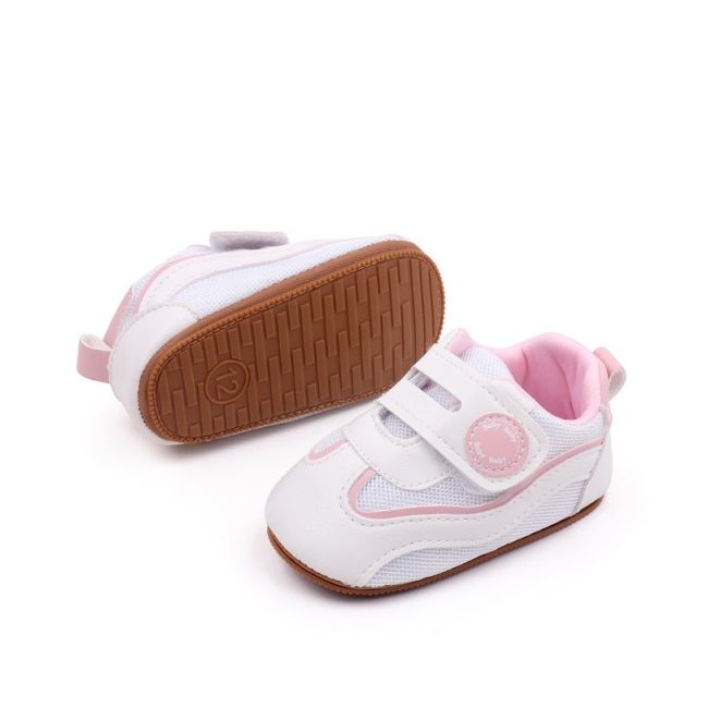 Adidasi albi cu roz pentru fetite - baby mbbxc4141-3-p3
